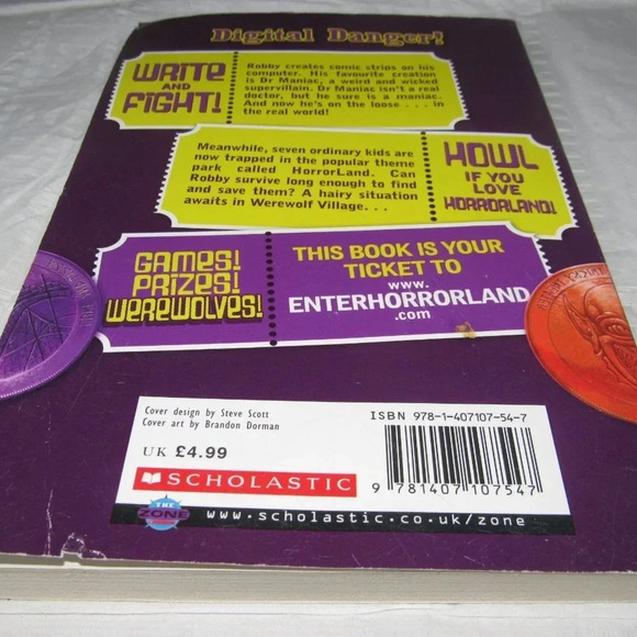 R.L. Stine Goosebumps Horrorland DR MANIAC VS ROBBY SCHWARTZ Chapter Kids Book - Picture 2 of 4